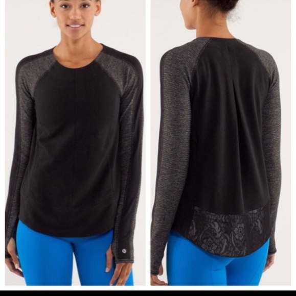 lululemon athletica Sweaters - Lululemon Bold In The Cold Lace Pullover